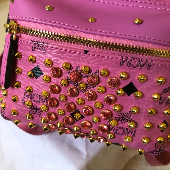 Visetos Swarovski Mini Stark Diamond Backpack Cognac - Picture 10 of 11